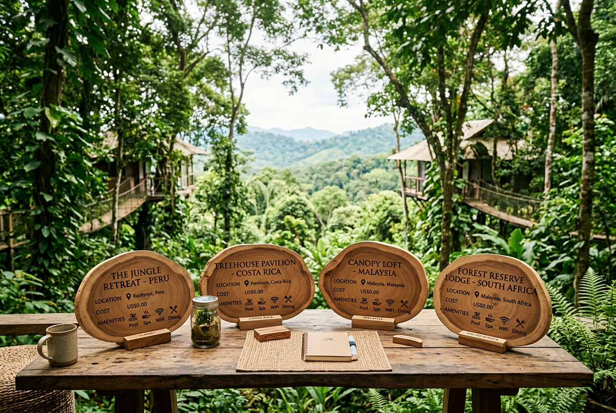 Luxury Treehouse Comparison Table