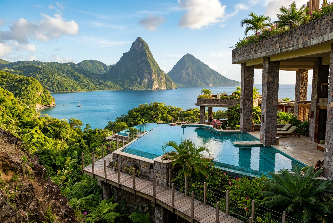 Iconic Architecture at Jade Mountain