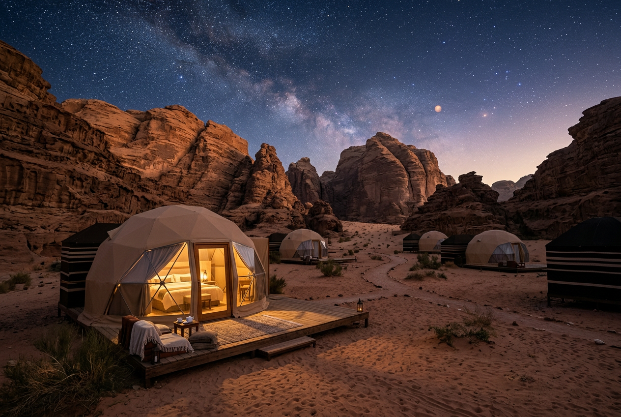 Wadi Rum Glamping: Sleeping Beneath the Martian Sky