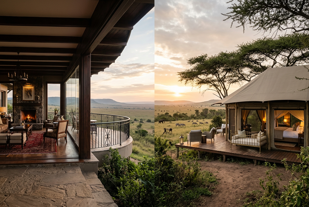Comparison: Traditional Luxury Hotel vs. Luxury Tented Camp