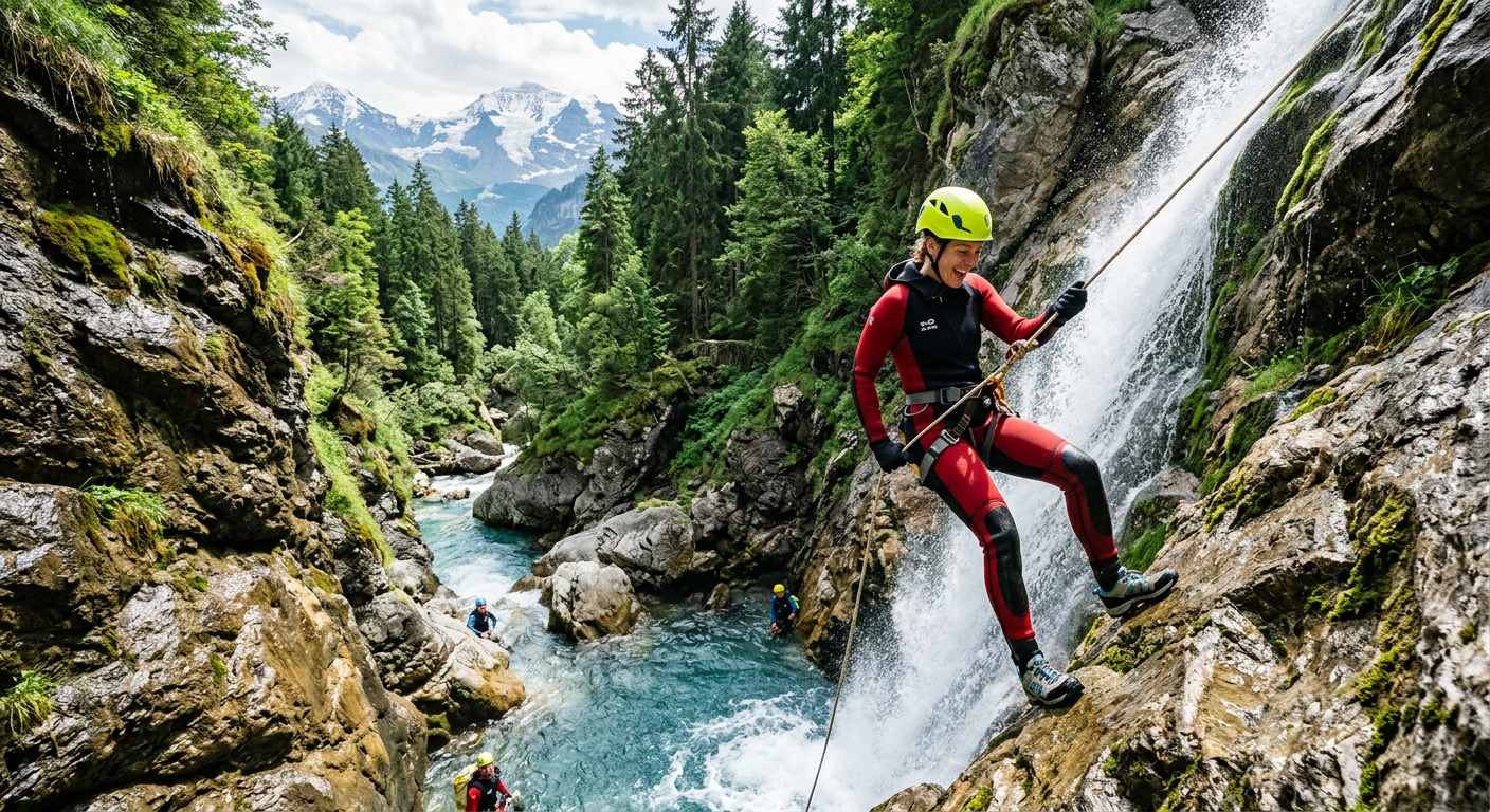 Canyoning in Interlaken, Switzerland