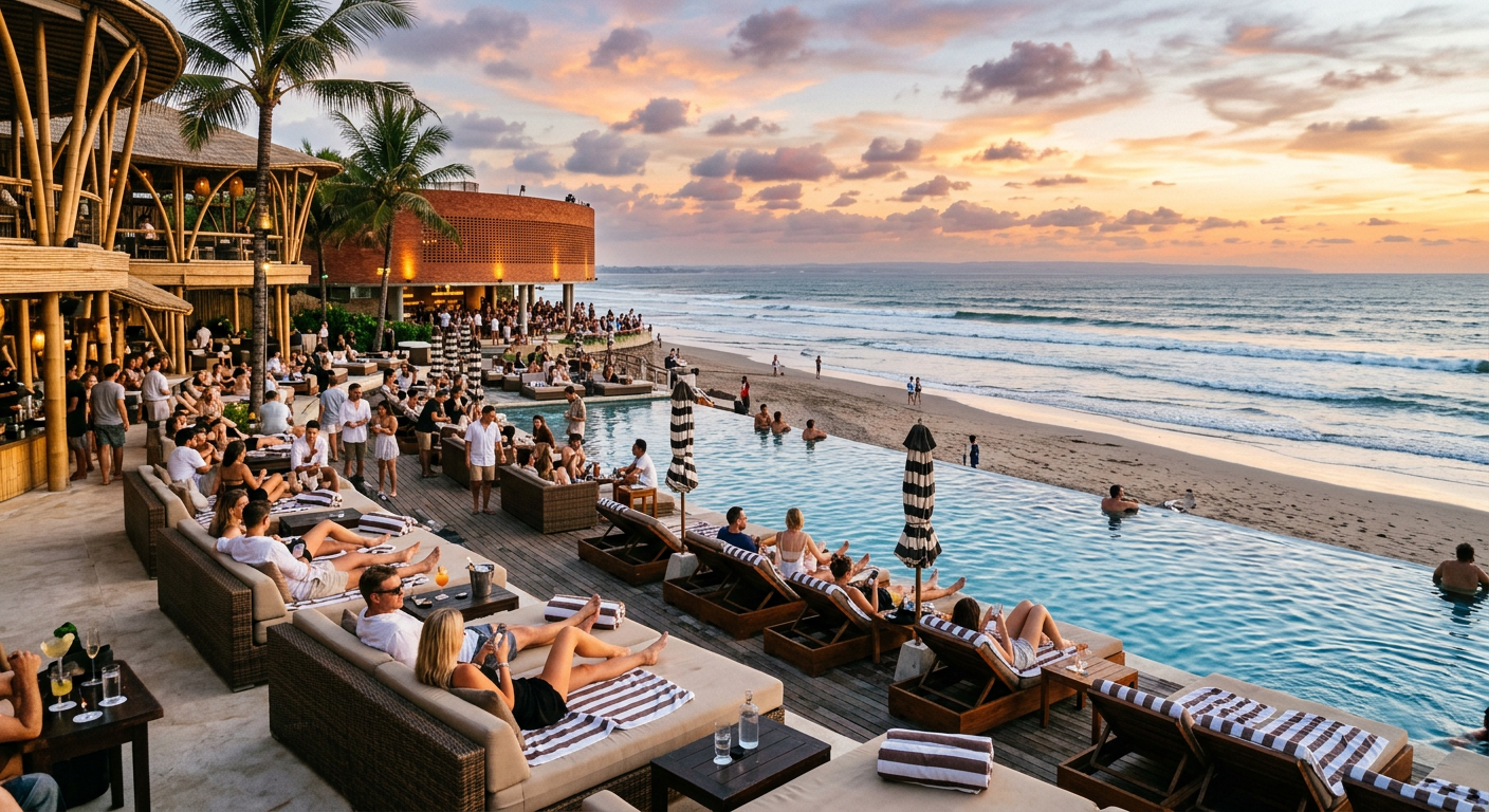 Bali: Finns VIP Beach Club and Potato Head