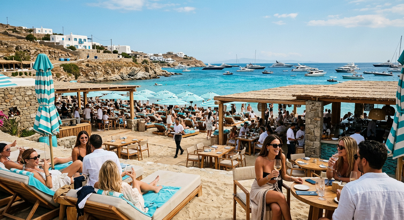 Mykonos: The Aegean Glamour of Nammos and Scorpios